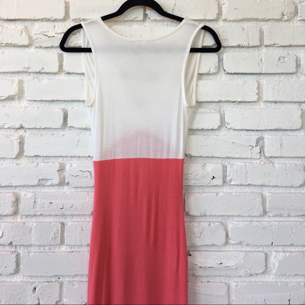 💥Sale! JNK Coral + White Splice Maxi Dress - Picture 7 of 8